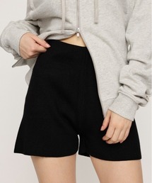 SLY | RIB KNIT BACK PK S/PT リブ ニット バックポケット ショートパンツ 秋服 冬服(スラックス)