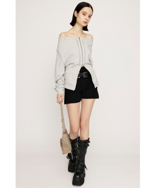 RIB KNIT BACK PK S/PT リブ ニット バックポケット ショートパンツ 秋