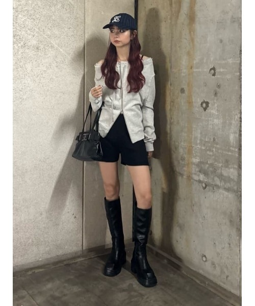 SLY（スライ）の「RIB KNIT BACK PK S/PT リブ ニット バックポケット