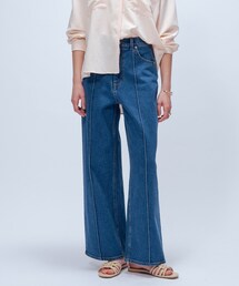 cloenc（クロエンス）の「【マシンウォッシュ】ストレッチデニムワイドパンツ（デニムパンツ）」