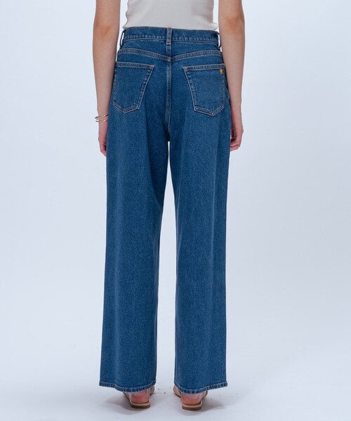 cloenc（クロエンス）の「【マシンウォッシュ】ストレッチデニムワイドパンツ（デニムパンツ・レディース・ブルー/ネイビー・01/02/03）」の6枚目の写真