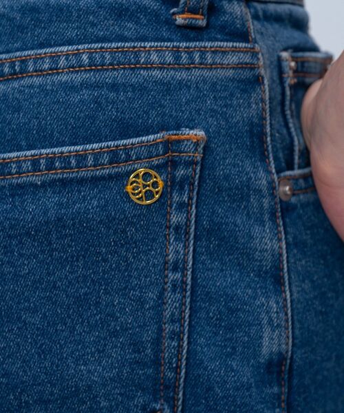 cloenc（クロエンス）の「【マシンウォッシュ】ストレッチデニムワイドパンツ（デニムパンツ・レディース・ブルー/ネイビー・01/02/03）」の9枚目の写真