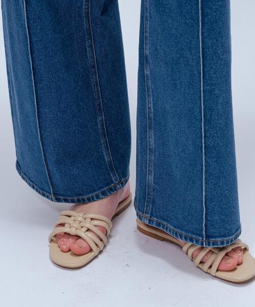 cloenc（クロエンス）の「【マシンウォッシュ】ストレッチデニムワイドパンツ（デニムパンツ・レディース・ブルー/ネイビー・01/02/03）」の10枚目の写真