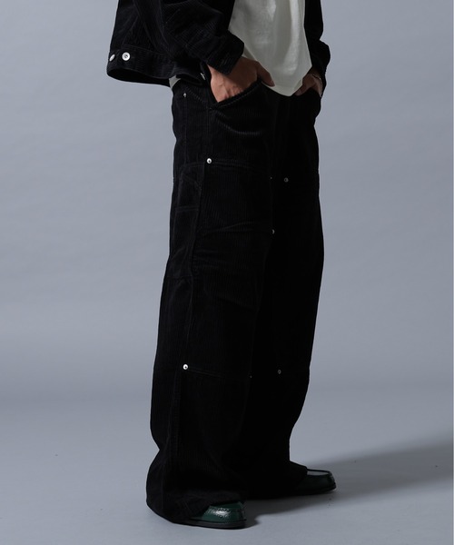 DANKE SCHON（ダンケシェーン）の「【WEB&DEPOT限定】DankeSchon/ダンケシェーン/CORDUROY W-KNEE PANTS（その他パンツ・メンズ・ブラック/ホワイト系2・L/M/S）」の2枚目の写真