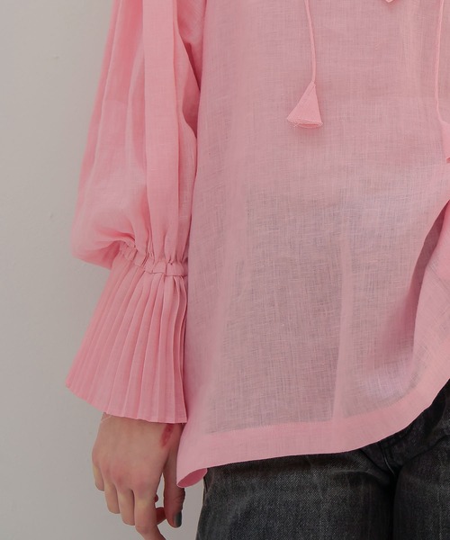 venit（ヴェニット）の「VENIT / linen pleats blouse(リネンプリーツブラウス VEG-5519-A)（シャツ/ブラウス・レディース・ホワイト・38）」の6枚目の写真
