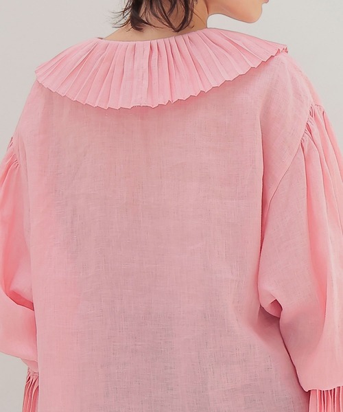 venit（ヴェニット）の「VENIT / linen pleats blouse(リネンプリーツブラウス VEG-5519-A)（シャツ/ブラウス・レディース・ホワイト・38）」の7枚目の写真