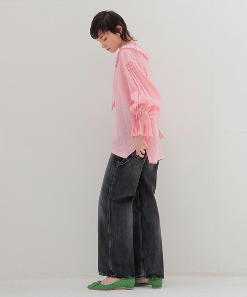 venit（ヴェニット）の「VENIT / linen pleats blouse(リネンプリーツブラウス VEG-5519-A)（シャツ/ブラウス・レディース・ホワイト・38）」の9枚目の写真