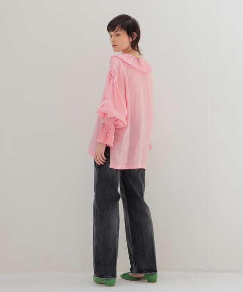 venit（ヴェニット）の「VENIT / linen pleats blouse(リネンプリーツブラウス VEG-5519-A)（シャツ/ブラウス・レディース・ホワイト・38）」の10枚目の写真