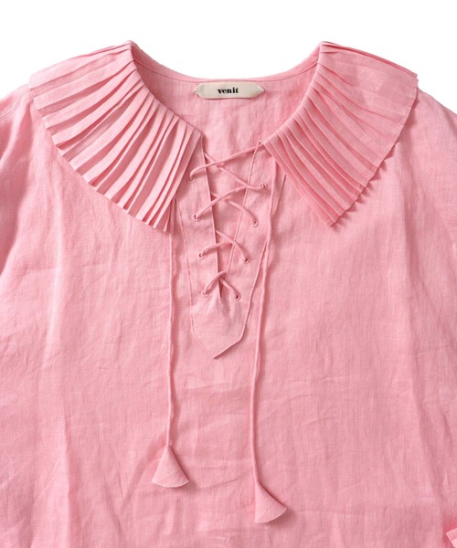 venit（ヴェニット）の「VENIT / linen pleats blouse(リネンプリーツブラウス VEG-5519-A)（シャツ/ブラウス・レディース・ホワイト・38）」の11枚目の写真