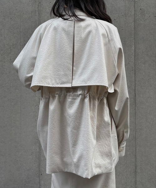 &g'aime（アンジェム）の「【&g'aime】ドロストオーバージャケット　Drawstring Over Jacket（ブルゾン・レディース・アイボリー/ブラック/ブラウン・FREE）」の8枚目の写真