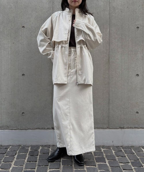 &g'aime（アンジェム）の「【&g'aime】ドロストオーバージャケット　Drawstring Over Jacket（ブルゾン・レディース・アイボリー/ブラック/ブラウン・FREE）」の11枚目の写真