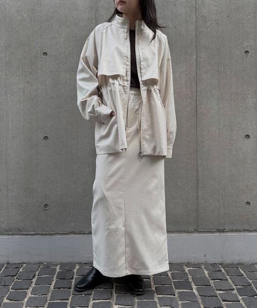 &g'aime（アンジェム）の「【&g'aime】ドロストオーバージャケット　Drawstring Over Jacket（ブルゾン・レディース・アイボリー/ブラック/ブラウン・FREE）」の12枚目の写真