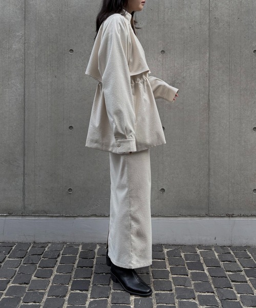 &g'aime（アンジェム）の「【&g'aime】ドロストオーバージャケット　Drawstring Over Jacket（ブルゾン・レディース・アイボリー/ブラック/ブラウン・FREE）」の13枚目の写真