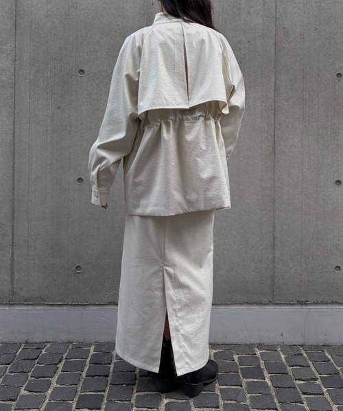 &g'aime（アンジェム）の「【&g'aime】ドロストオーバージャケット　Drawstring Over Jacket（ブルゾン・レディース・アイボリー/ブラック/ブラウン・FREE）」の15枚目の写真