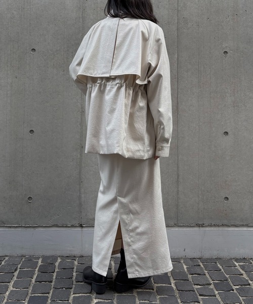 &g'aime（アンジェム）の「【&g'aime】ドロストオーバージャケット　Drawstring Over Jacket（ブルゾン・レディース・アイボリー/ブラック/ブラウン・FREE）」の16枚目の写真