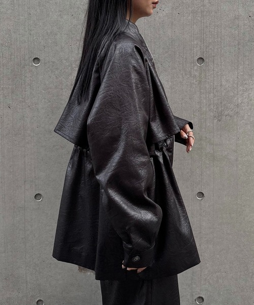 &g'aime（アンジェム）の「【&g'aime】ドロストオーバージャケット　Drawstring Over Jacket（ブルゾン・レディース・アイボリー/ブラック/ブラウン・FREE）」の21枚目の写真