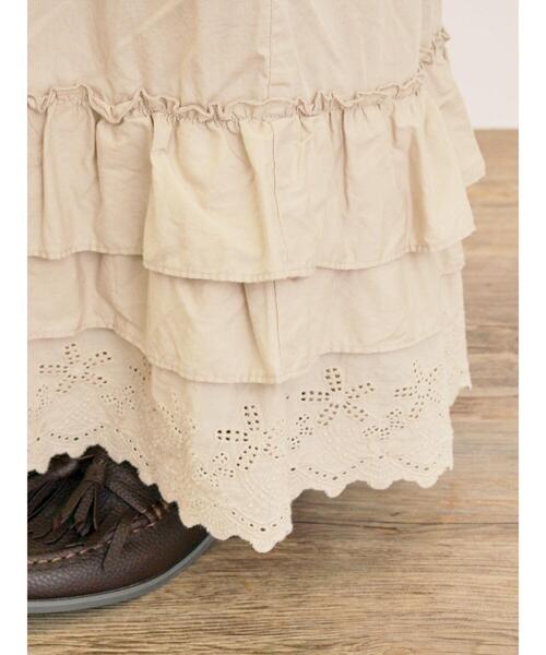 Samansa Mos2（サマンサ モスモス）の「ぺチスカート（スカート・レディース・ブラック/キナリ/ベージュ・F）」の6枚目の写真