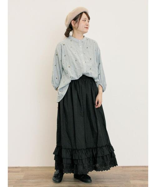 Samansa Mos2（サマンサ モスモス）の「ぺチスカート（スカート・レディース・ブラック/キナリ/ベージュ・F）」の11枚目の写真