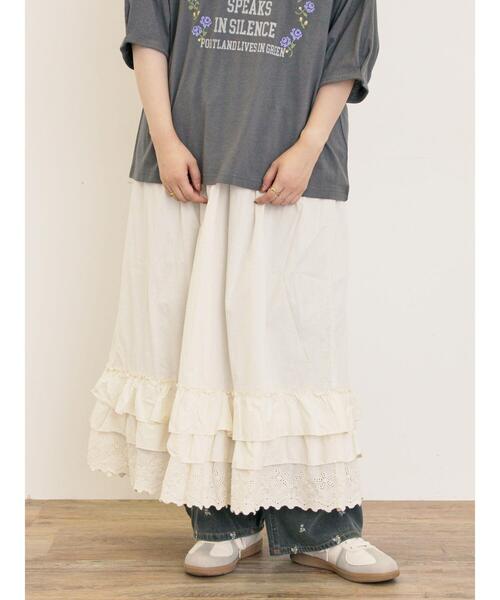 Samansa Mos2（サマンサ モスモス）の「ぺチスカート（スカート・レディース・ブラック/キナリ/ベージュ・F）」の12枚目の写真