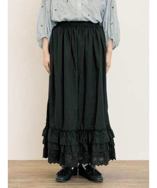 Samansa Mos2（サマンサ モスモス）の「ぺチスカート（スカート・レディース・ブラック/キナリ/ベージュ・F）」の16枚目の写真