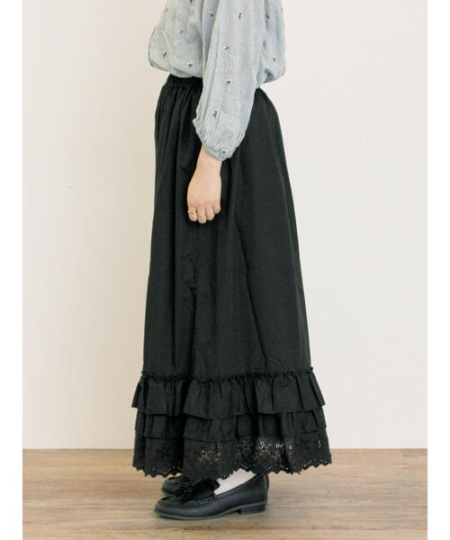 Samansa Mos2（サマンサ モスモス）の「ぺチスカート（スカート・レディース・ブラック/キナリ/ベージュ・F）」の17枚目の写真