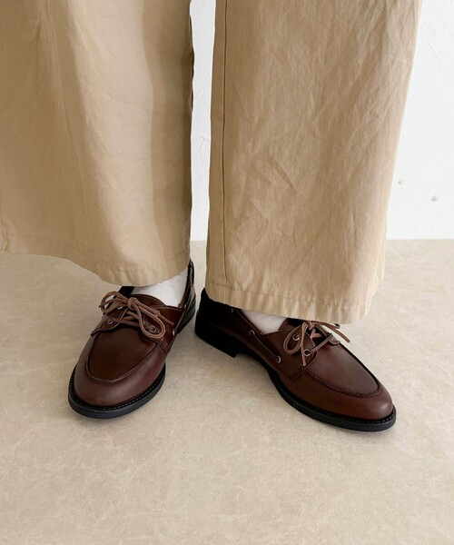 eness（エネス）の「【ENESS/ エネス】レザースリムデッキシューズ（その他シューズ・レディース・ダークブラウン/ブラック・37/38）」の6枚目の写真