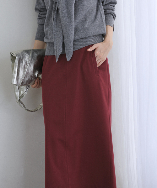 La TOTALITE（ラトータリテ）の「【洗える】ポケットアイラインスカート（スカート・レディース・ボルドー/グリーン/キャメル・40/38/36）」の3枚目の写真