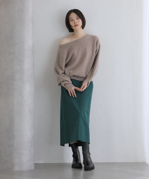 La TOTALITE（ラトータリテ）の「【洗える】ポケットアイラインスカート（スカート・レディース・ボルドー/グリーン/キャメル・40/38/36）」の8枚目の写真