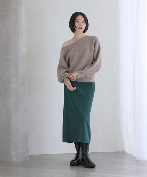 La TOTALITE（ラトータリテ）の「【洗える】ポケットアイラインスカート（スカート・レディース・ボルドー/グリーン/キャメル・40/38/36）」の10枚目の写真