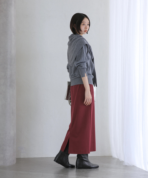 La TOTALITE（ラトータリテ）の「【洗える】ポケットアイラインスカート（スカート・レディース・ボルドー/グリーン/キャメル・40/38/36）」の14枚目の写真
