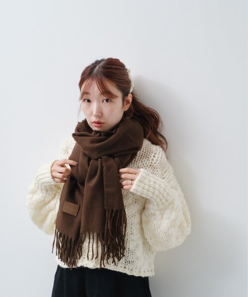 Kastane（カスタネ）の「【4色展開】ツイルマフラー（マフラー・レディース・ブラウン/ネイビー/ブルー/アイボリー・FREE）」の19枚目の写真