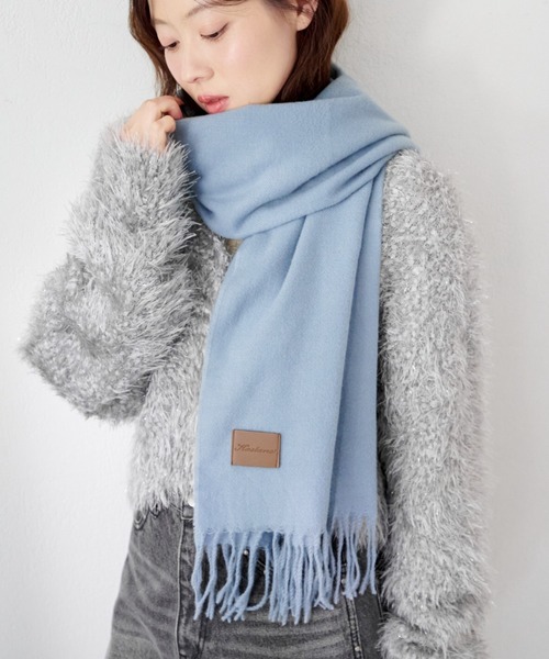 Kastane（カスタネ）の「【4色展開】ツイルマフラー（マフラー・レディース・ブラウン/ネイビー/ブルー/アイボリー・FREE）」の4枚目の写真