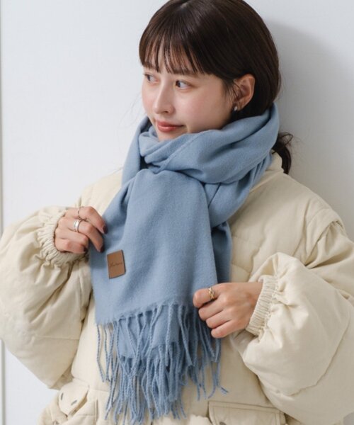 Kastane（カスタネ）の「【4色展開】ツイルマフラー（マフラー・レディース・ブラウン/ネイビー/ブルー/アイボリー・FREE）」の9枚目の写真