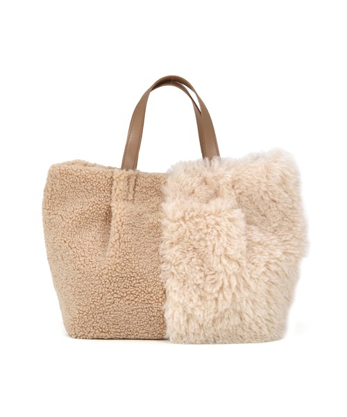 T・S・L（ティーエスエル）の「ファー切り替えトートバッグ（トートバッグ・レディース・モカ/グレー/アイボリー・FREE）」の22枚目の写真