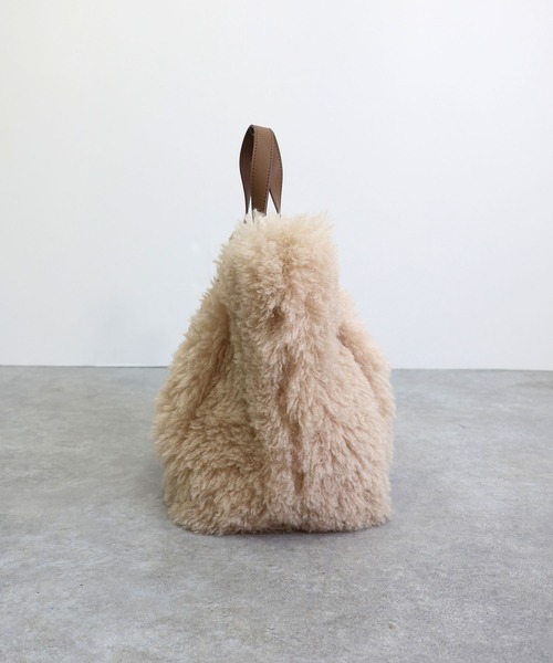 T・S・L（ティーエスエル）の「ファー切り替えトートバッグ（トートバッグ・レディース・モカ/グレー/アイボリー・FREE）」の15枚目の写真