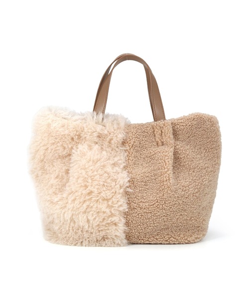 T・S・L（ティーエスエル）の「ファー切り替えトートバッグ（トートバッグ・レディース・モカ/グレー/アイボリー・FREE）」の20枚目の写真