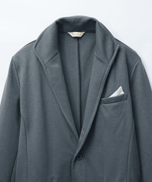 SOMEDIFF（サムディフ）の「【2点セット】毛玉ができないイタリアンカラーセットアップ メンズ スウェット 上下セット スーツ ジャケット スキニーパンツ 春服 冬服（セットアップ・メンズ・ブラック/カーキ/チャコール・M/L/XL）」の19枚目の写真