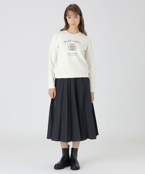 BLUE LABEL CRESTBRIDGE（ブルーレーベルクレストブリッジ）の「カレッジロゴプルオーバー（Tシャツ/カットソー・レディース・グレー系その他2/ブラック/オフホワイト・38）」の8枚目の写真