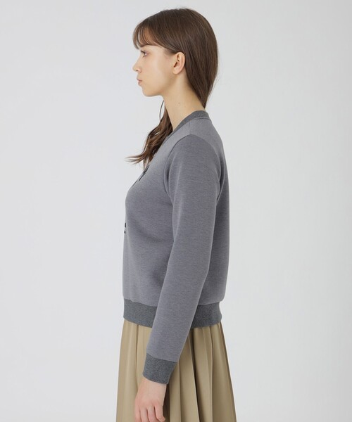 BLUE LABEL CRESTBRIDGE（ブルーレーベルクレストブリッジ）の「カレッジロゴプルオーバー（Tシャツ/カットソー・レディース・グレー系その他2/ブラック/オフホワイト・38）」の14枚目の写真