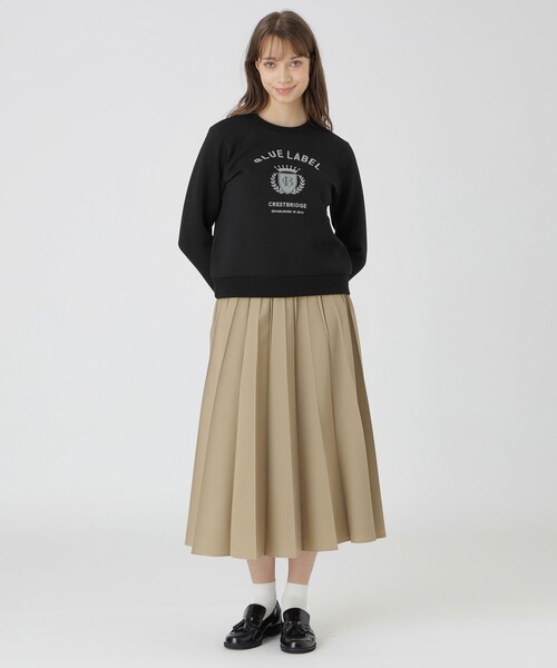 BLUE LABEL CRESTBRIDGE（ブルーレーベルクレストブリッジ）の「カレッジロゴプルオーバー（Tシャツ/カットソー・レディース・グレー系その他2/ブラック/オフホワイト・38）」の18枚目の写真