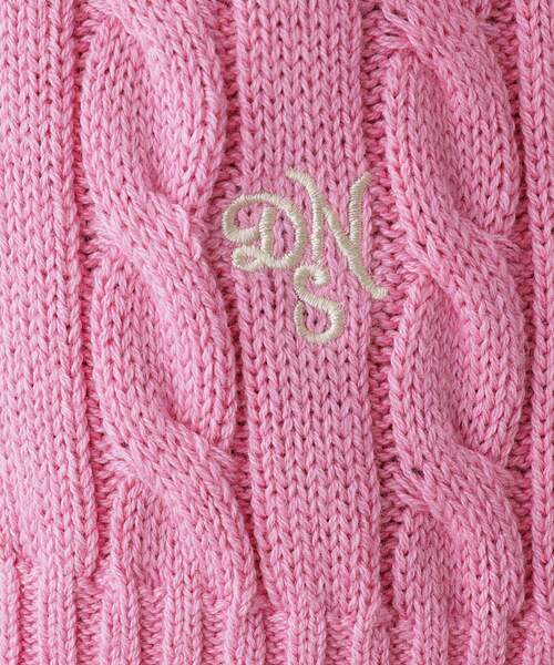 Dessin（デッサン）の「【ユニセックス・洗える】クルーネックケーブルニット（ニット/セーター・レディース・ネイビー/ピンク系/グレー・04/03/01/02）」の11枚目の写真