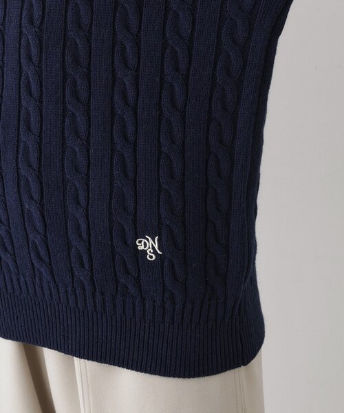 Dessin（デッサン）の「【ユニセックス・洗える】クルーネックケーブルニット（ニット/セーター・レディース・ネイビー/ピンク系/グレー・04/03/01/02）」の21枚目の写真