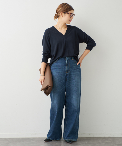 MILLENNIUM Vネック プルオーバー（ニット/セーター）｜Deuxieme