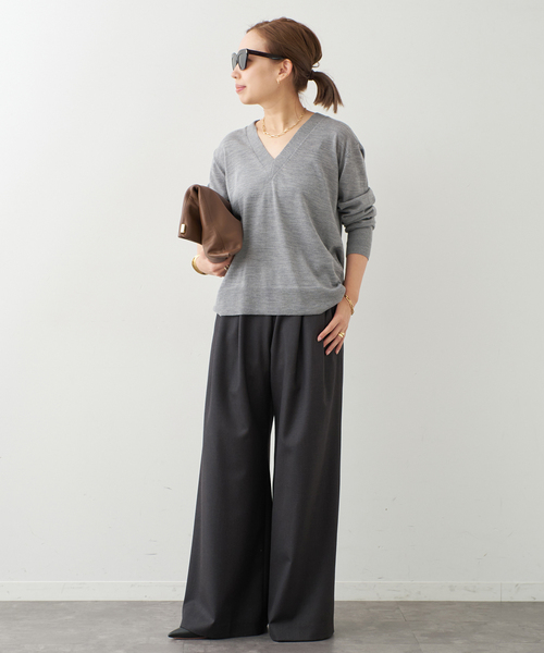 【定価4.2万✨】Deuxieme Classe beauty Vプル　コットン MILLENNIUM Vネック プルオーバー（ニット/セーター）｜Deuxieme