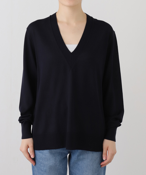 MILLENNIUM Vネック プルオーバー（ニット/セーター）｜Deuxieme