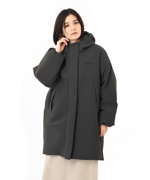 セール】パデッドフーデッドロングジャケット（ダウンジャケット