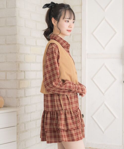 ems excite(エムズエキサイト)の「レースアップスエードベスト(ベスト・レディース・キャメル/ナチュラル・FREE)」の20枚目の写真