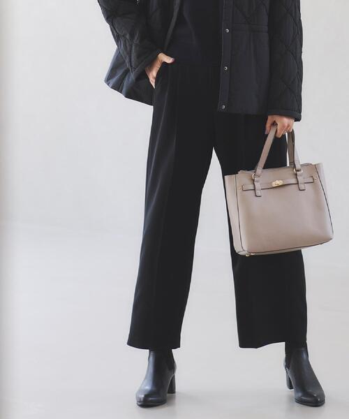 Reflect(リフレクト)の「【お仕事に◎/セットアップ可】タック入りワイドパンツ(その他パンツ・レディース・ネイビー/ライトグレー/ブラック・09/11/07/13/05/15 /17)」の2枚目の写真