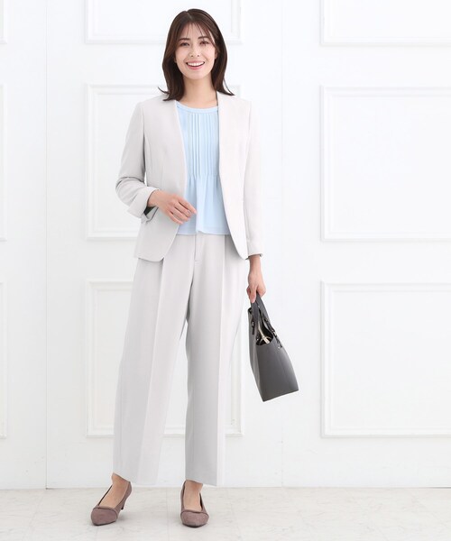 Reflect(リフレクト)の「【SS-4Lサイズ/通勤/セットアップ可】タック入りワイドパンツ(その他パンツ・レディース・ネイビー/ライトグレー/ブラック・09/11/07/13/05/15 /17)」の5枚目の写真