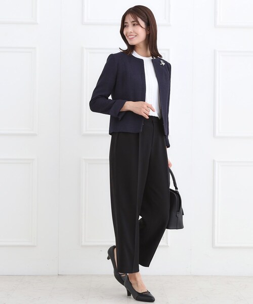 Reflect(リフレクト)の「【お仕事に◎/セットアップ可】タック入りワイドパンツ(その他パンツ・レディース・ネイビー/ライトグレー/ブラック・09/11/07/13/05/15 /17)」の18枚目の写真